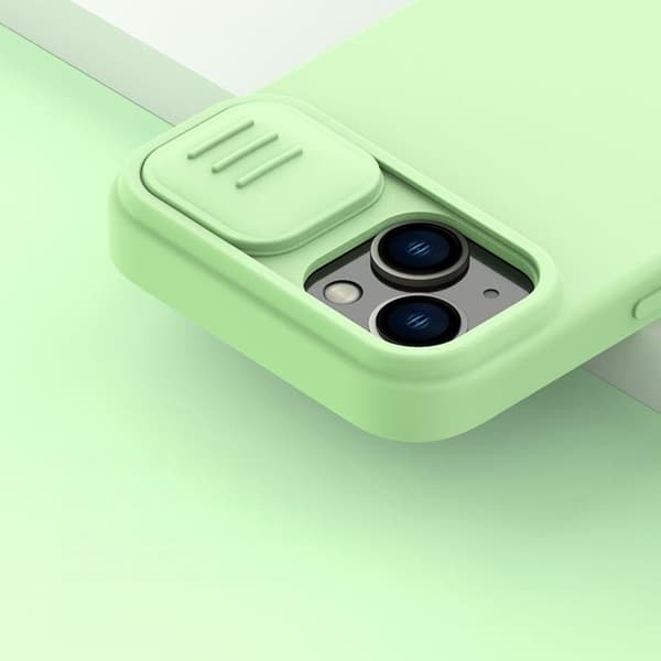 Nillkin iPhone 14 Plus Skal Magsafe CamShield Silicone - Grön