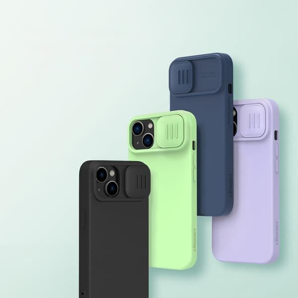 Nillkin iPhone 14 Plus Skal Magsafe CamShield Silicone - Grön