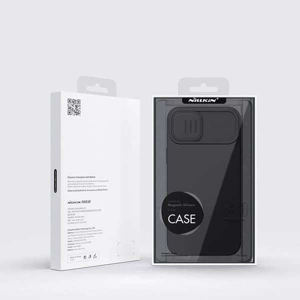 Nillkin iPhone 14 Plus Skal Magsafe CamShield Silicone - Svart