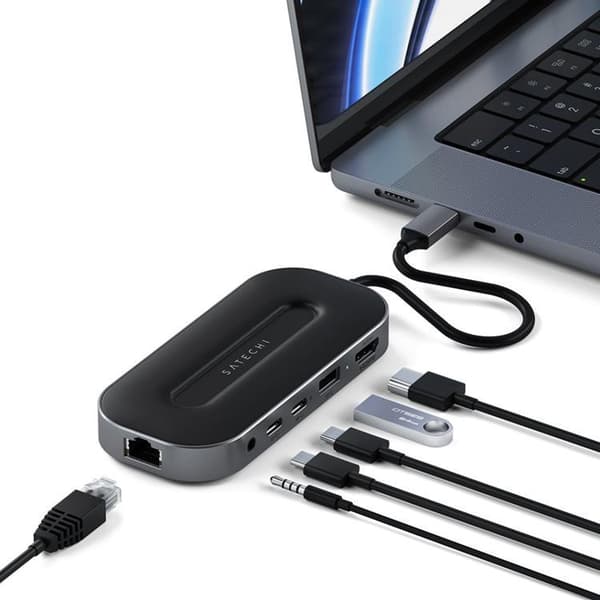 Satechi USB4 Multiport Hubber med 2.5G Ethernet