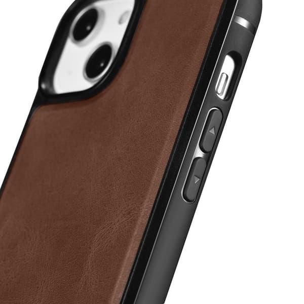 iCarer iPhone 14 Plus Skal Magsafe Aktä Läder - Brun