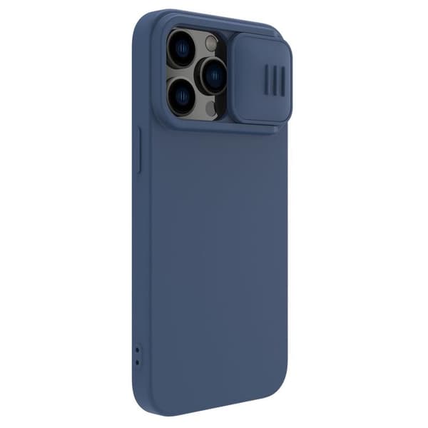 Nillkin iPhone 14 Pro Skal CamShield Silky Silicone - Blå