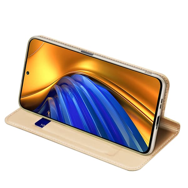 Dux Ducis Xiaomi Poco F4 5G Plånboksfodral Skin Series - Guld