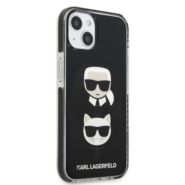 Karl Lagerfeld iPhone 13 Skal Karl & Choupette Head - Svart