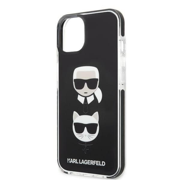 Karl Lagerfeld iPhone 13 Skal Karl & Choupette Head - Svart