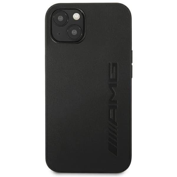 AMG iPhone 14 Plus Skal Läder Hot Stamped - Svart