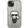 Miniatyrbild 3 av 8: Karl Lagerfeld iPhone 14 Plus Skal Glitter Flakes Ikonik - Silver