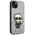 Miniatyrbild 4 av 8: Karl Lagerfeld iPhone 14 Plus Skal Glitter Flakes Ikonik - Silver