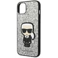Miniatyrbild 6 av 8: Karl Lagerfeld iPhone 14 Plus Skal Glitter Flakes Ikonik - Silver