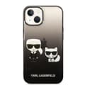 Miniatyrbild 3 av 7: Karl Lagerfeld iPhone 14 Plus Skal Gradient Ikonik Karl & Choupette - Svart
