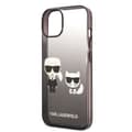 Miniatyrbild 5 av 7: Karl Lagerfeld iPhone 14 Plus Skal Gradient Ikonik Karl & Choupette - Svart