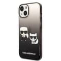 Miniatyrbild 2 av 7: Karl Lagerfeld iPhone 14 Plus Skal Gradient Ikonik Karl & Choupette - Svart