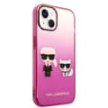 Miniatyrbild 3 av 7: Karl Lagerfeld iPhone 14 Plus Skal Gradient Ikonik Karl & Choupette - Rosa