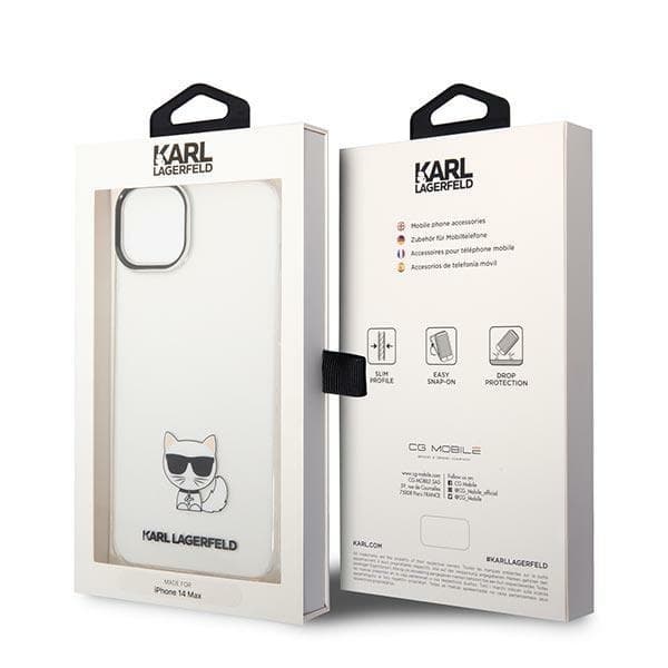 Karl Lagerfeld iPhone 14 Plus Skal Transparent Choupette Body - Clear