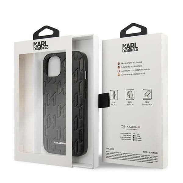 Karl Lagerfeld iPhone 13 mini Skal Monogram Plaque - Svart