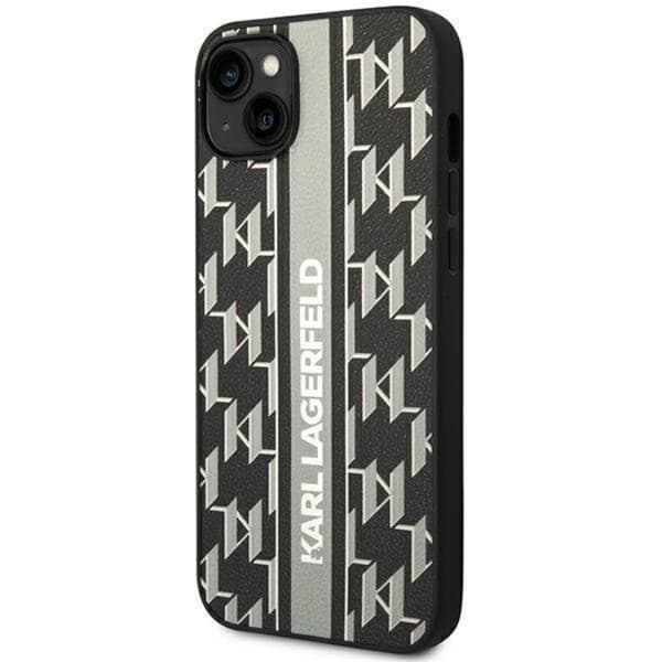 Karl Lagerfeld iPhone 14 Plus Skal Monogram Stripe - Grå