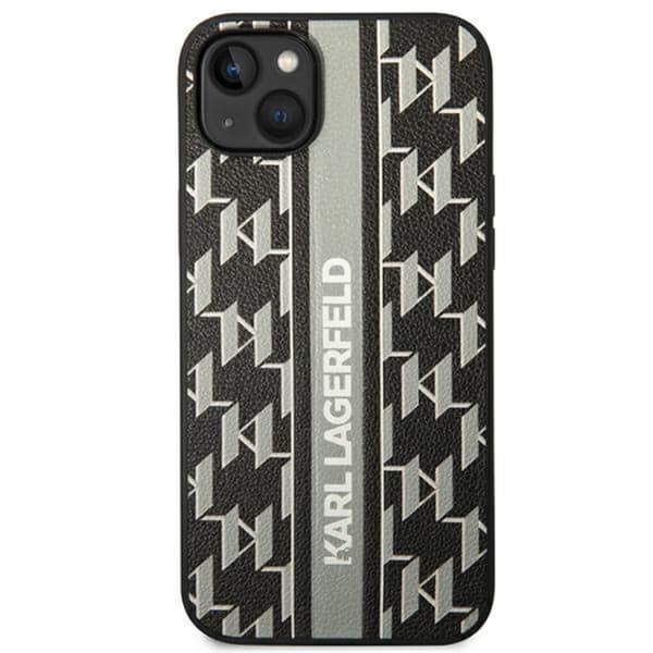 Karl Lagerfeld iPhone 14 Plus Skal Monogram Stripe - Grå