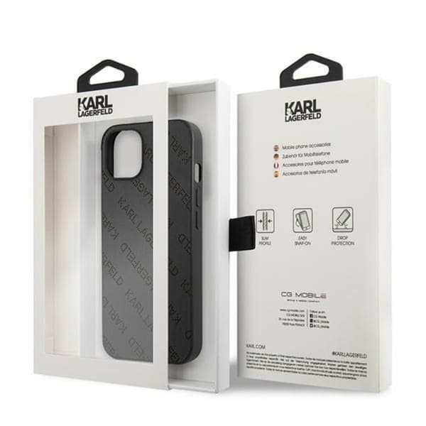 Karl Lagerfeld iPhone 13 mini Skal Perforated Allover - Svart
