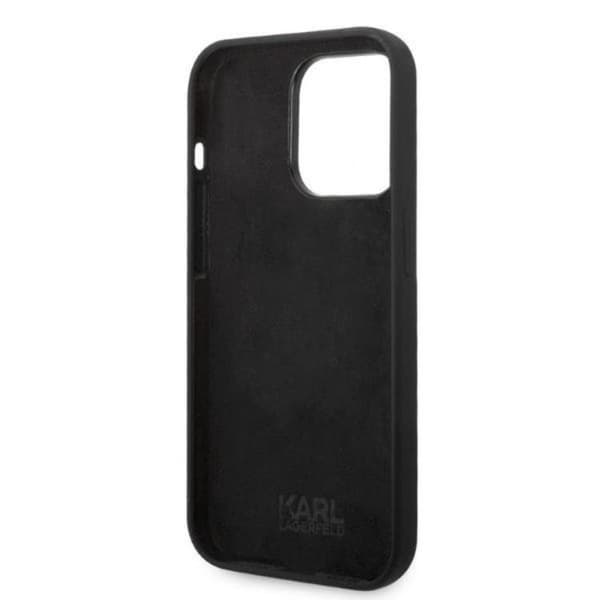 Karl Lagerfeld iPhone 14 Pro Max Skal Silicone Ikonik - Svart