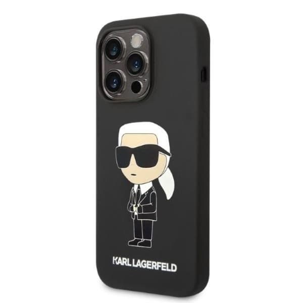 Karl Lagerfeld iPhone 14 Pro Max Skal Silicone Ikonik - Svart