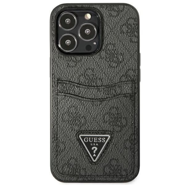 Guess iPhone 13 Pro Skal Korthållare Triangle Logo - Svart