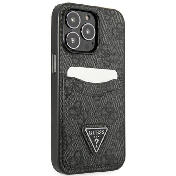 Guess iPhone 13 Pro Skal Korthållare Triangle Logo - Svart