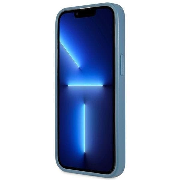 Guess iPhone 13 Pro Skal Korthållare Triangle Logo - Blå