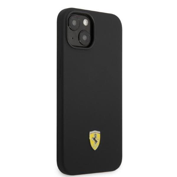 Ferrari iPhone 14 Plus Skal Magsafe Silicone Metal Logo - Svart