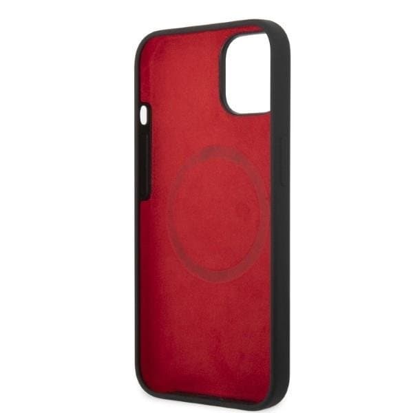 Ferrari iPhone 14 Plus Skal Magsafe Silicone Metal Logo - Svart