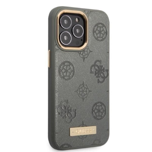 Guess iPhone 13 Pro Max Skal MagSafe Peony Logo Plate Collection