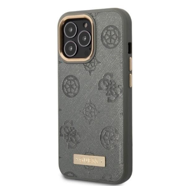 Guess iPhone 13 Pro Max Skal MagSafe Peony Logo Plate Collection