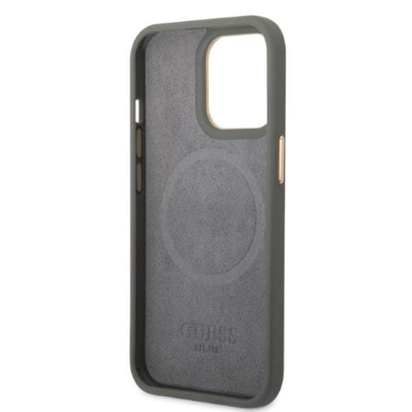 Guess iPhone 13 Pro Max Skal MagSafe Peony Logo Plate Collection