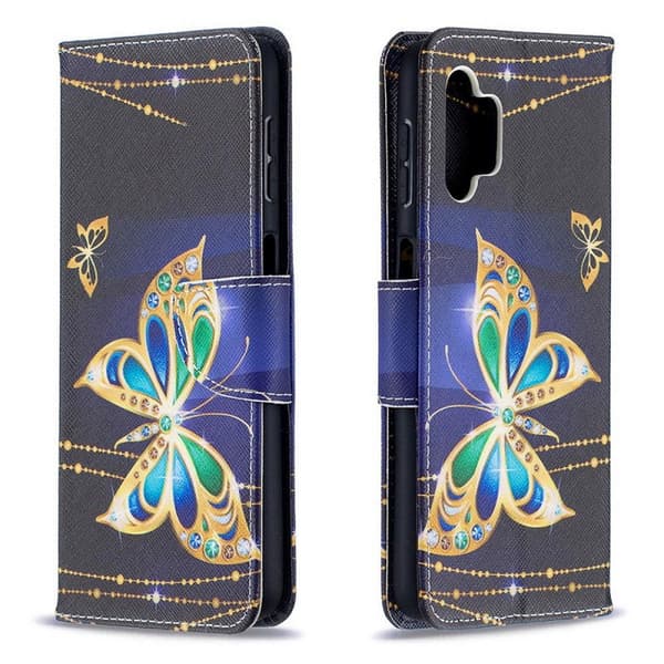 Lompakkokotelo Samsung Galaxy A04s - Kultainen Perhonen