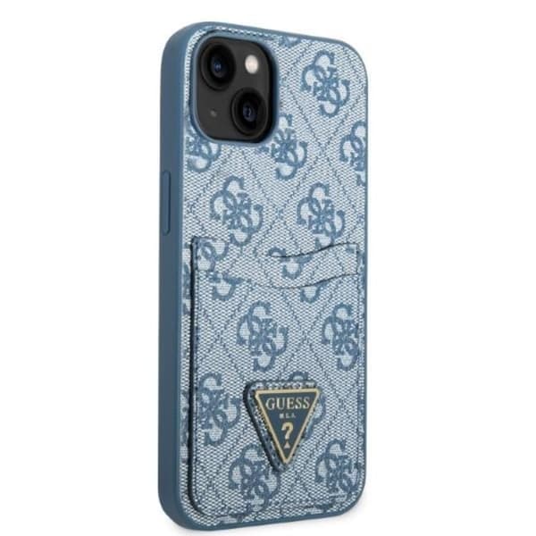 Guess iPhone 13 mini Skal Korthållare Triangle Logo - Blå