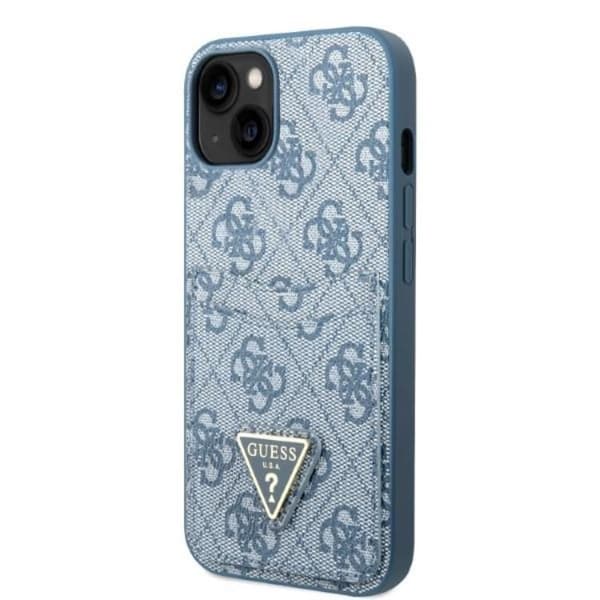 Guess iPhone 13 mini Skal Korthållare Triangle Logo - Blå