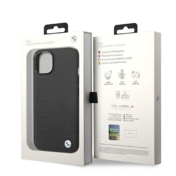 BMW iPhone 14 Skal Magsafe Signature Logo Imprint - Svart
