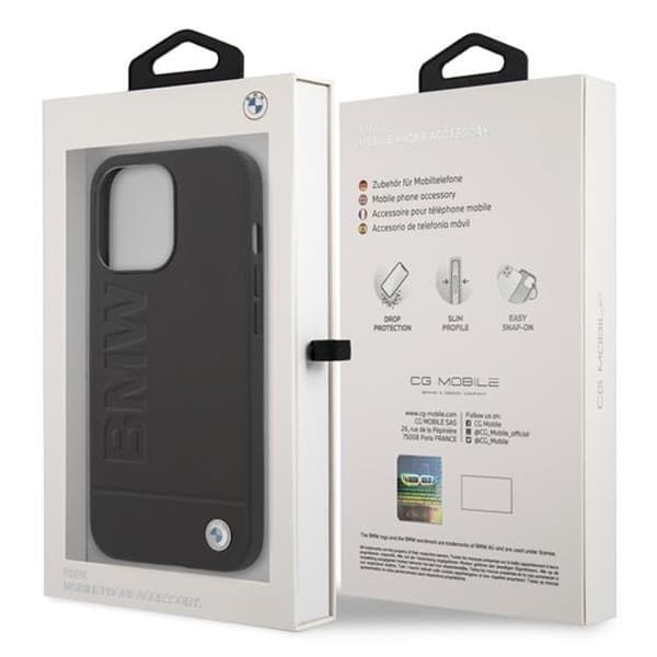 BMW iPhone 14 Pro Skal Magsafe Signature Logo Imprint - Svart