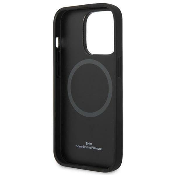 BMW iPhone 14 Pro Max Skal Magsafe Signature Logo Imprint - Svart