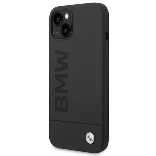 BMW iPhone 14 Plus Skal Magsafe Silicone Signature Logo - Svart
