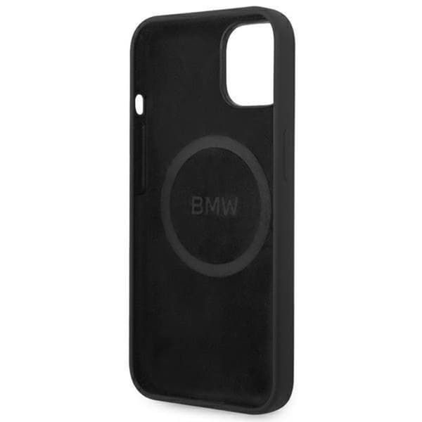 BMW iPhone 14 Plus Skal Magsafe Silicone Signature Logo - Svart
