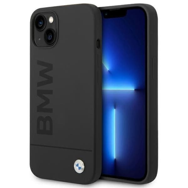 BMW iPhone 14 Plus Skal Magsafe Silicone Signature Logo - Svart