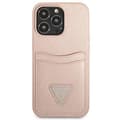 Miniatyrbild 3 av 7: Guess iPhone 13/13 Pro Skal Korthållare Saffiano Triangle Logo - Rosa