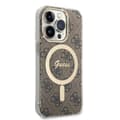 Miniatyrbild 4 av 10: GUESS iPhone 14 Pro Max Magsafe Skal Print + Trådlös Laddare - Brun