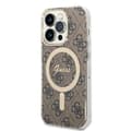 Miniatyrbild 2 av 10: GUESS iPhone 14 Pro Max Magsafe Skal Print + Trådlös Laddare - Brun