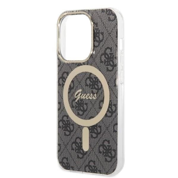GUESS iPhone 14 Pro Magsafe Skal Print + Trådlös Laddare - Svart