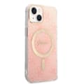 Miniatyrbild 4 av 10: GUESS iPhone 14 Magsafe Skal Print + Trådlös Laddare - Rosa