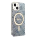 Miniatyrbild 4 av 10: GUESS iPhone 14 Plus Magsafe Skal Print + Trådlös Laddare - Blå