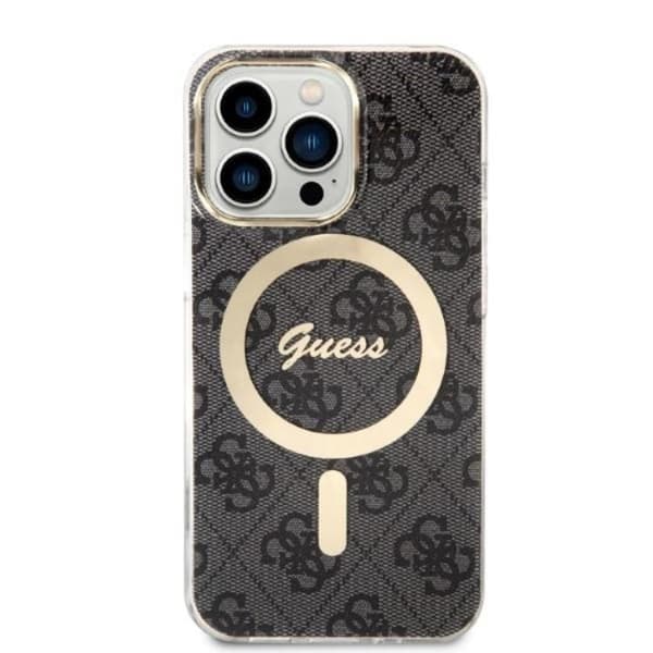 Guess iPhone 13 Pro Magsafe Skal Print + Trådlös Laddare - Svart