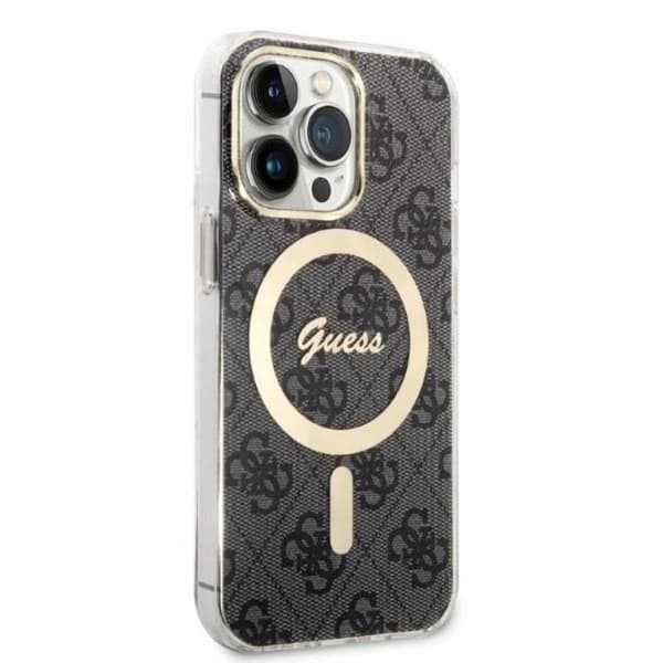 Guess iPhone 13 Pro Magsafe Skal Print + Trådlös Laddare - Svart