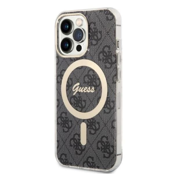 Guess iPhone 13 Pro Magsafe Skal Print + Trådlös Laddare - Svart